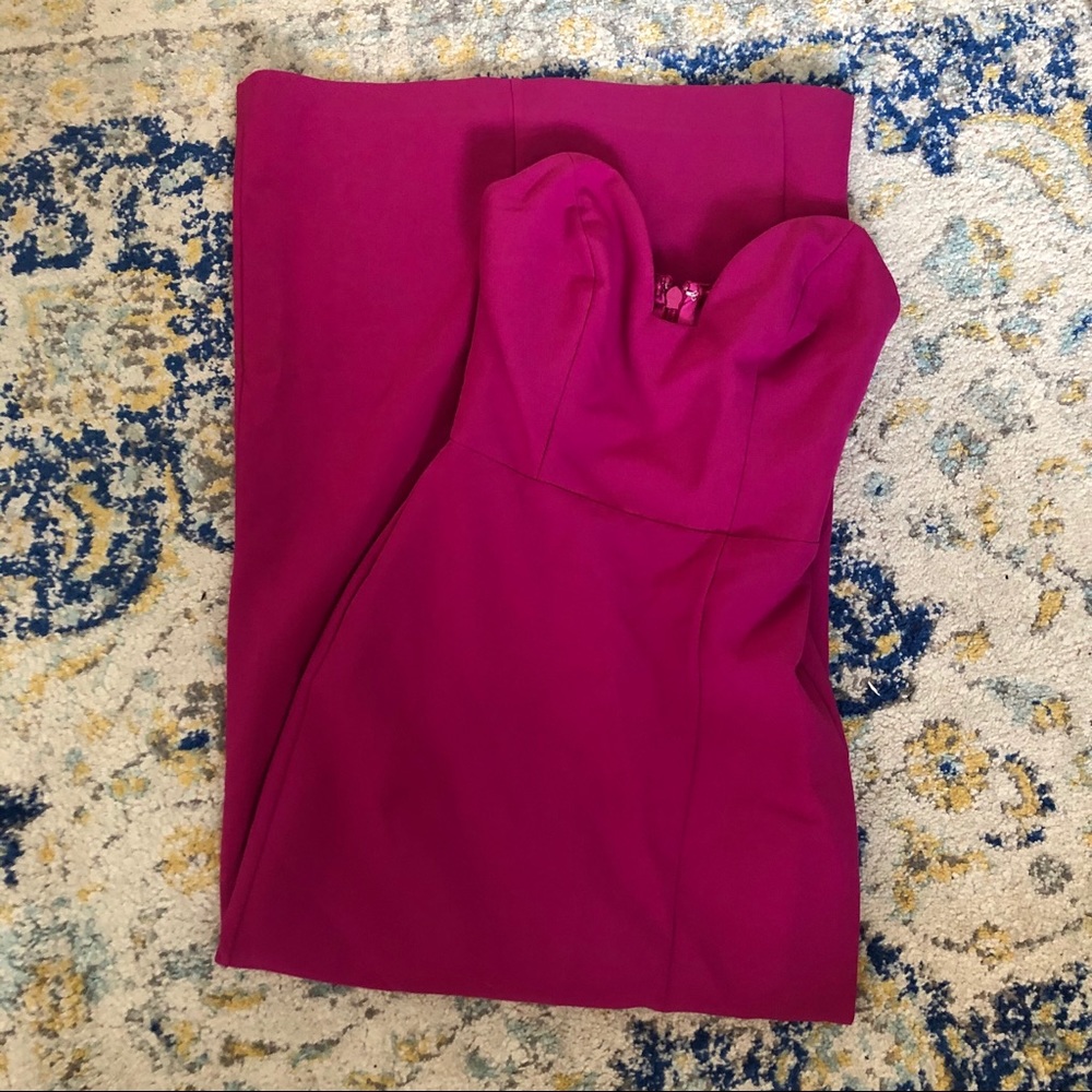 Nicole Miller Hot Pink Strapless Gown Size 0